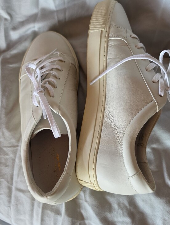 Alphakilo Other - Minimalist Men's Lace-Up Sneakers in Off-White